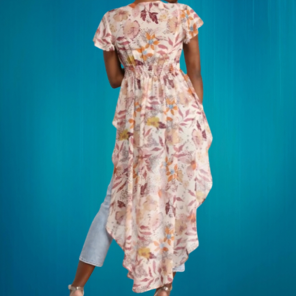Windsor Nearly Sheer High-Low Blouse - Picture 3 of 6